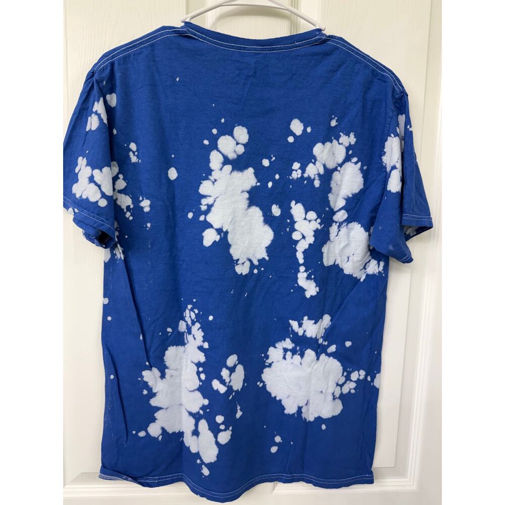 AC/DC Money in size Medium blue white tie dye 100% cotton NWOT rock n roll - Picture 2 of 3
